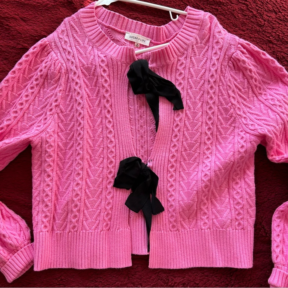 Sugarlips Pink Cable Knit Sweater